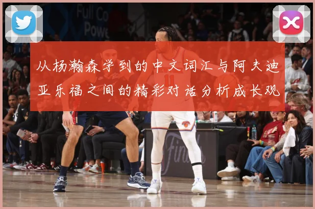 从杨瀚森学到的中文词汇与阿夫迪亚乐福之间的精彩对话分析成长观察